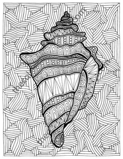 Ocean Line Art, Beach Coloring Pages, Marquesan Tattoos, Summer Coloring Pages, Free Adult Coloring Pages, Tangle Art, Adult Colouring, Mermaid Coloring, Colouring Book