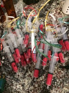 Syringe ornaments Syringe ornaments Medical Ornaments Christmas Trees, Ems Christmas Tree, Medical Theme Christmas Tree, Medical Christmas Ornaments, Pharmacy Ornament Diy, Pharmacy Holiday Decorations, Medical Ornaments Diy, Medical Christmas Tree, Pharmacy Christmas Tree