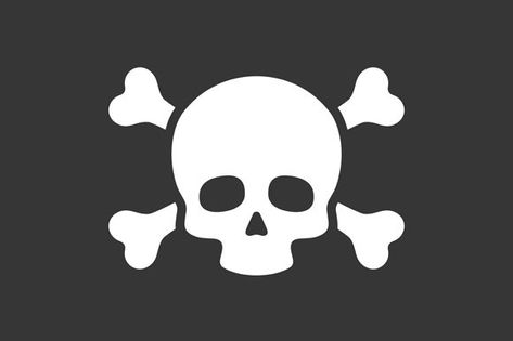 Cute Skull And Crossbones Tattoo, Simple Skull And Crossbones, Pirate Skull And Crossbones Tattoo, Girly Skull And Crossbones, Skull Symbol, Skull And Crossbones Svg, Skull Silhouette, Skull Icon, Skull Pirate