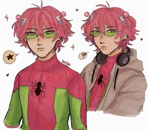 Spiderman Art Sketch, Saiki K, Saiki Kusuo, K Wallpaper, Spiderman Art, Cute Art Styles, Sketchbook Art Inspiration, Funky Art, Cartoon Art Styles