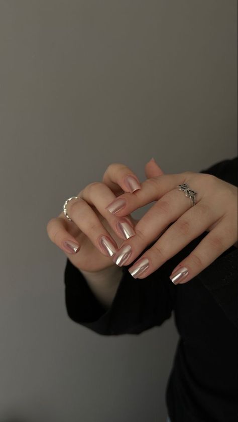 Nails And Rings, Hello Nails, Subtle Nails, Simple Gel Nails, Minimal Nails, Work Nails, Blush Nails, Soft Nails, Elegant Nails