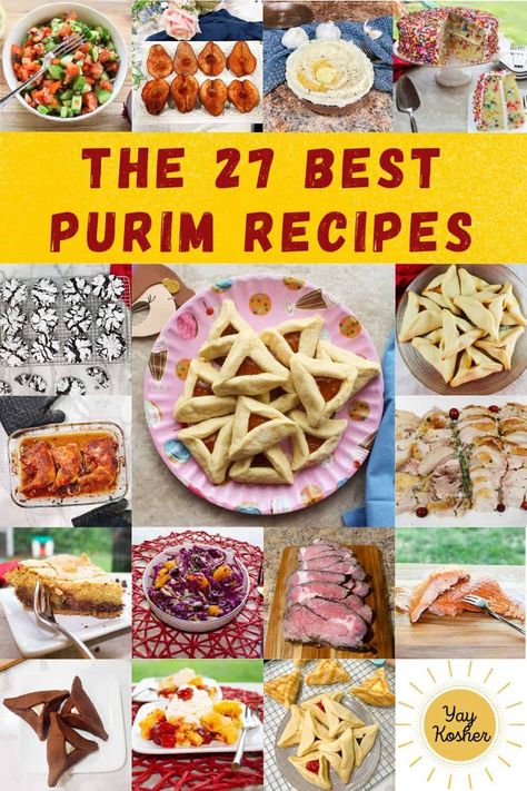 You've heard the reading of Megillat Esther (twice), Mishloach manot have been delivered, tzedekkah has been given...it's time for your Purim seudah! Let us help you to design your menu. These are the 27 Best Purim Recipes from Yay Kosher. Oven Roasted Whole Chicken, Slow Cooked Beef Brisket, Jewish Desserts, Purim Recipe, Hamantaschen Recipe, Mishloach Manot, Thanksgiving Turkey Dinner, Beef Brisket Recipes, Gluten Free Chocolate Chip