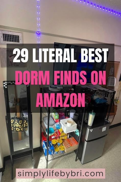 best dorm finds on amazon Boy College Dorms, College Freshman Dorm, College Dorm Room Organization, College Dorm Gifts, Guy Dorm Rooms, Guy Dorm, Dorm Room Checklist, College Dorm Checklist, Boys Dorm Room