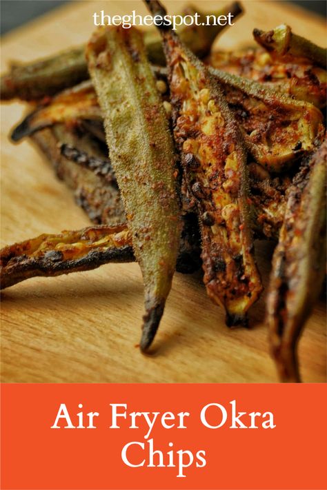 How To Cook Okra In The Oven, What To Do With Okra From Garden, Crispy Okra In Oven, Cooking Fresh Okra, Crispy Baked Okra, Ocra Recipe Air Fryer, How To Cook Okra In Air Fryer, Okra Fries Air Fryer, Oven Roasted Okra Recipes