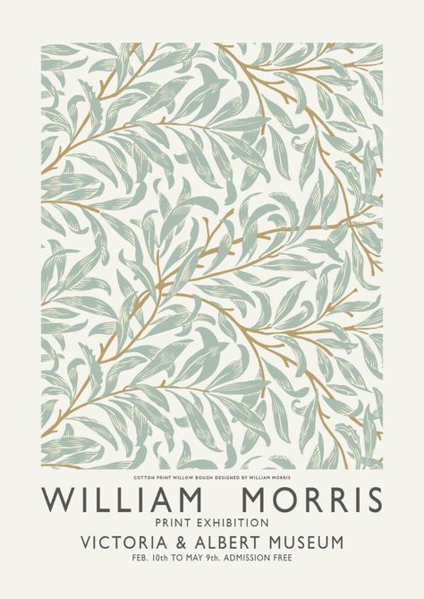 Plakat Design Inspiration, Green Room Decor, William Morris Patterns, Morris Wallpapers, Green Wall Decor, William Morris Art, Art Exhibition Posters, Picture Collage Wall, Green Decor