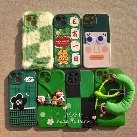 Kawaii Iphone Case, Kpop Phone Cases, Phone Items, Diy Case, Girly Phone Cases, Kawaii Phone Case, Green Cases, Pretty Iphone Cases, Pretty Phone Cases