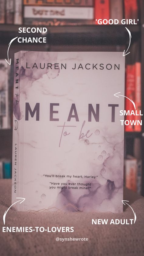 Romance Book To Read, Meant To Be Lauren Jackson, Adult Romance Books To Read, Small Town Romance Books, Meant To Be Book, Enemies To Lovers Book Recommendations, Cute Romance Books, Romance Books Recommendations, Enemies To Lovers Books