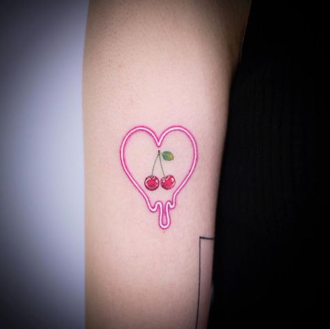 Heemee Tattoo, Homemade Tattoo Ink, Neon Tattoos, Pink Tattoo Ink, Undercut Tattoos, Gold Tattoo Ink, Tattoo Ink Colors, Homemade Tattoos, Neon Tattoo