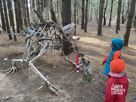 Dinosaur Trail - Allaire State Park - Wall Township, NJ - South Jersey Trails Kite Flyer, Adventure Ideas, Kids Head, South Jersey, Kids Running, October 2022, Camping Trailer, Bike Trails, Historic Buildings