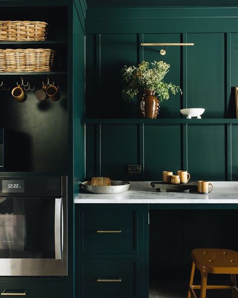 Maybe she’s born with it. Maybe it’s caffeine ☕️😉 The latter is definitely the case for me..this body runs on double espressos. 😂 But I digress, can we discuss how perfect this shade of green cabinetry is by @jeanstofferdesign and @stofferhomecabinetry ? 💚👏 💡to love: Plural Dome picture light Jean Stoffer Design, Jean Stoffer, Double Espresso, Picture Light, Modern Colors, Shades Of Green, Modern Kitchen, Kitchens, Turquoise