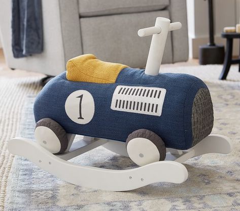 Vintage Car Nursery Rocker | Pottery Barn Kids Baby Boy Nursey, Race Car Nursery, Boy Nursery Cars, Car Themed Nursery, Vintage Car Nursery, Prince Nursery, Transportation Nursery, Nursery Rocker, Car Nursery