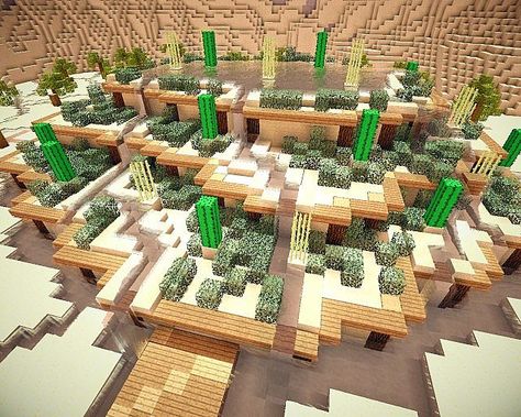 Desert Oasis Minecraft Project Minecraft Desert Oasis Builds, Minecraft Desert Library, Minecraft Desert Garden, Oasis Minecraft, Minecraft Desert Builds, Minecraft Oasis, Minecraft Temple, Minecraft Desert, Cottagecore Minecraft