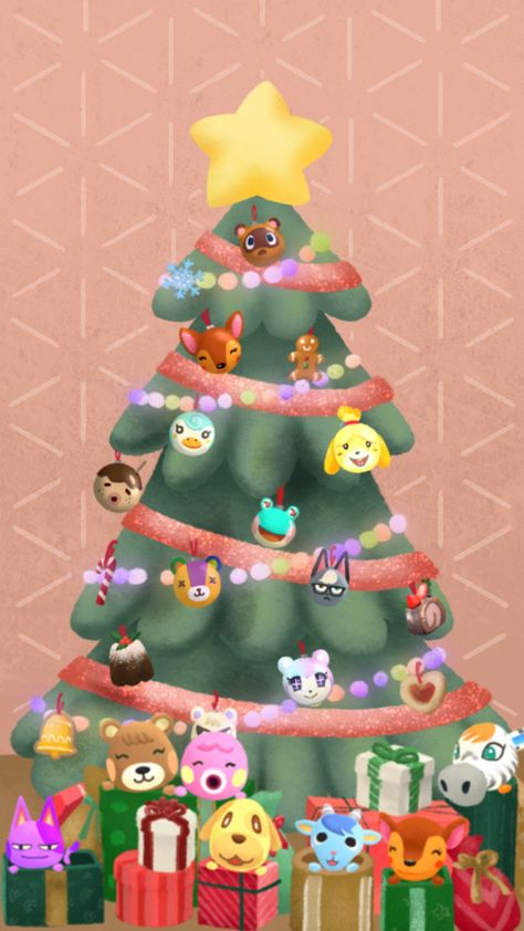 Animal Crossing Amiibo Cards, Pink And Purple Wallpaper, Animal Crossing 3ds, Animal Crossing Fan Art, Christmas Aesthetic Wallpaper, Screen Savers Wallpapers, Animal Crossing Characters, Christmas Phone Wallpaper, Animal Crossing Game