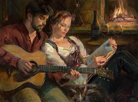 Daniel F Gerhartz, Romance Arte, Daniel Gerhartz, Romantic Paintings, Rennaissance Art, Romance Art, Old Paintings, Romantic Art, Ethereal Art