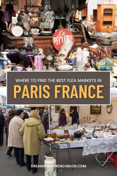 Are you a collector or just love browsing unique items? We've got the scoop on Paris's best flea markets where you can find everything from vintage jewelry to antique books. Find out which markets are a must-visit with our exclusive guide. Don’t forget to save this pin for your next Paris trip! Best Cafes In Paris, Markets In Paris, Paris Autumn, Shopping In Paris, Paris Markets, Paris Flea Markets, Paris France Travel, Paris Travel Tips, Paris Travel Guide