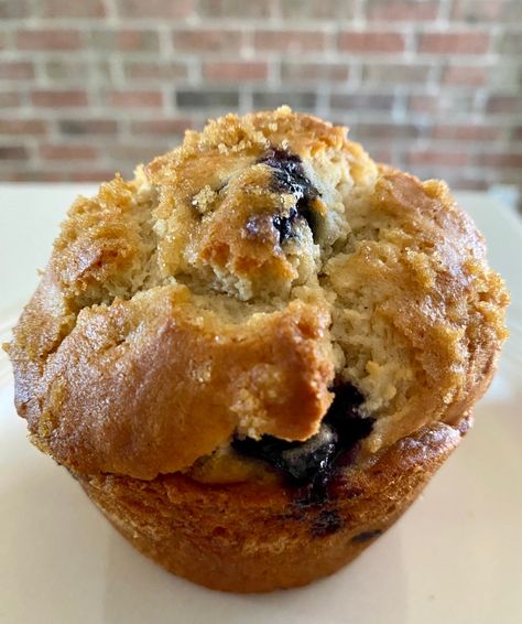 Jumbo Blueberry Muffins | TheCompanySheKeeps Giant Blueberry Muffins Recipe, Extra Large Blueberry Muffins, Jumbo Blueberry Muffins Crumble Topping, Bakery Muffins Jumbo, Texas Muffins, Buttermilk Banana Muffins, Bisquick Muffins, Assorted Muffins, Jumbo Muffin Recipes