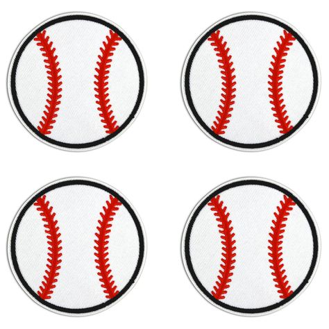 PRICES MAY VARY. Design: Baseball Iron on Patch, Material: embroidery, Size: 3"x3", Quantity: 4pcs Made of high quality cotton, washable and will not fade. Strong hot melt adhesive on the back side and includes a sewing kit. The patch can be iron on or sew on. This patch set not only decorates your clothes, but also repairs the holes in your clothes and gives them a new look. Perfect for DIY decorating your jackets, T-shirts, caps, jeans, bags, shoes. 4 pcs Baseball patch Jeans Bags, Hot Melt Adhesive, Diy Patches, Diy Decorating, Embroidered Applique, Vinyl Projects, Sew On Patches, Sewing Kit, Sew On