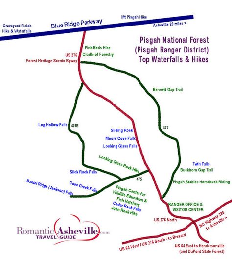 Pisgah Forest Waterfall Map, and scenic loop drive to Asheville Outdoorsy Lifestyle, Nc Waterfalls, Monongahela National Forest, Shawnee National Forest, Diablo Lake, Hiking Ideas, Forest Hiking, North Carolina Vacations, Forest Waterfall