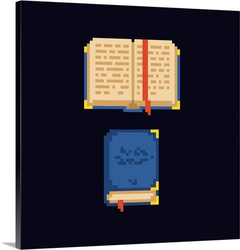 Pixel Art Ideas Books Pixel Art, Book Pixel Art, Pixel Book, Game Card Design, Cool Pixel Art, Pixel Art Characters, Pixel Design, Pixel Art Games, Black Peach