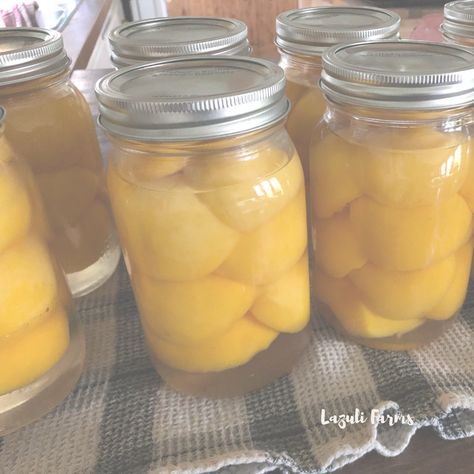 Can Peaches Recipes, Narrow Window, Peach Water, How To Peel Peaches, Canning Peaches, Half And Half Recipes, Peach Preserves, Home Canning Recipes, Peach Syrup