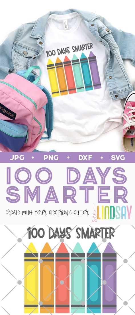 Create custom 100 Days of School shirts using your Cricut or Silhouette with these free SVG files. These 100 Days of School SVG files are free and can easily be uploaded to your computer and create your own custom shirts for kids or for teachers. #seelindsay #totallyfreesvg #freesvg #cricut #silhouette #irononvinyl #htv #freesvgfile #100daysofschool #100dayssvg #100daysshirt #schoolshirt School Shirt Ideas, Free Valentine Svg Files, 100th Day Shirt, Svg Shirts, 100 Days Smarter, Paper Folding Crafts, 100 Days Of School Shirt, Valentine Svg Files, Disney Vacation Planner