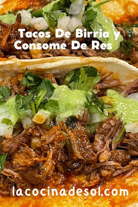 #birria #res #tacosdebirria #consomederes #comidamexicana #ricayfacil #mexicanfood Chile Guajillo, Tacos, Meat