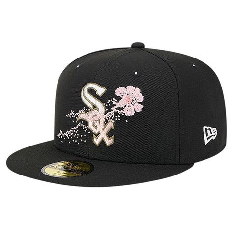 Leave no doubt that your Chicago White Sox pride is in full bloom each time you step out in this Dotted Floral 59FIFTY fitted hat from New Era. It features a clean single-color design on the crown and bill and a tasteful Chicago White Sox graphic that resembles flower petals. The fitted design ensures this cap always rests comfortably on the head, while the flat bill offers a classic, street-ready look.Leave no doubt that your Chicago White Sox pride is in full bloom each time you step out in this Dotted Floral 59FIFTY fitted hat from New Era. It features a clean single-color design on the crown and bill and a tasteful Chicago White Sox graphic that resembles flower petals. The fitted design ensures this cap always rests comfortably on the head, while the flat bill offers a classic, street Custom New Era Hats, Custom Fitted Hats, Black Chicago, Sox Hat, New Era Hats, Customer Appreciation, In Full Bloom, White Sock, Fitted Hat