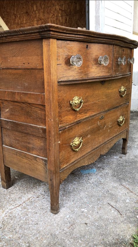 Serpentine Chest of Drawers - Antique Chest Of Drawers Makeover, Refinished Dresser Diy, Is It Fall Yet, Serpentine Dresser, Refinished Dresser, Chest Of Drawers Makeover, Dresser Tv, Mountain Home Interiors, Dresser Diy