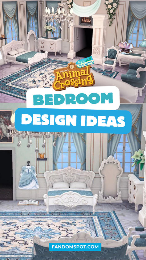 A gallery full of custom bedroom designs for Animal Crossing: New Horizons Acnh Room Themes, Anch Room Designs, Animal Crossing Room Decor, Acnl Room Ideas, Acnh Home Interior Ideas, Bedroom Ideas Acnh, Design Ideas Acnh, Acnh Bedroom Ideas, Acnh Bedroom Design