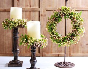 Candle Wreath Centerpiece, Everyday Centerpiece, Pepper Berry, Stick Wreath, Stick Decor, Wreath Centerpiece, Candle Wreath, Floristry Design, Quinceanera Planning