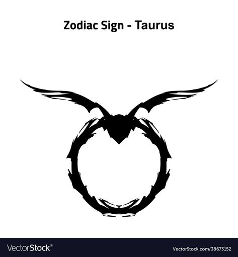 Zodiac sign taurus vector image Taurus Tattoo Designs Zodiac Signs, Taurus Sign Tattoo, Taurus Drawing, Tattoo Sweater, Taurus Illustration, Taurus Symbol Tattoo, Taurus Logo, Taurus Aesthetic, Taurus Zodiac Quotes