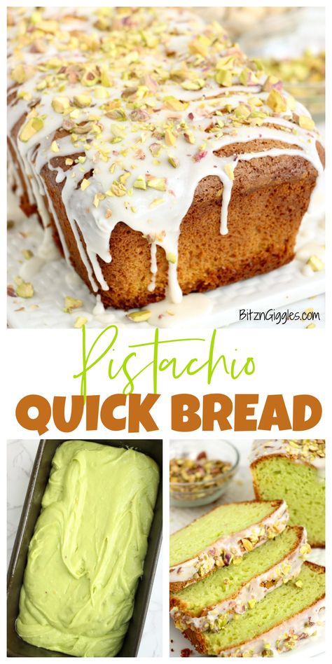 Cake Mix And Pudding, Pistachio Bread, Homemade Cupcake Recipes, Pineapple Bread, Pistachio Pudding, Cooking Bread, Festive Desserts, Vanilla Glaze, Instant Pudding Mix