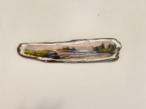 Vancouver Island Painting, Island Painting, Rustic Beach Decor, Friend Art, Coastal Landscape, Driftwood Art, Vancouver Island, Gift For Friend, Beach Decor