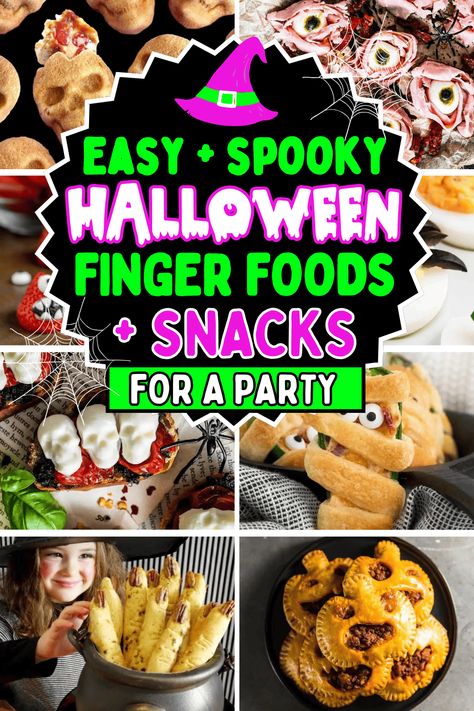 Looking for some spooky finger foods for a Halloween party? You’ll love these quick easy Halloween themed appetizers and party snacks! From savory halloween themed finger foods to cute Halloween desserts, these are the best halloween snacks for potluck parties and movie nights. Halloween party finger foods, appetizer recipes easy finger foods halloween, cheap halloween party finger foods, halloween birthday party foods, finger food halloween ideas, cute halloween party appetizers, spooky ... Snacks For Potluck, Halloween Potluck Foods, Finger Foods Halloween, Appetizer Recipes Easy Finger Foods, Cute Halloween Desserts, Finger Foods Appetizer Recipes, Halloween Party Finger Foods, Birthday Party Foods, Halloween Potluck Recipes