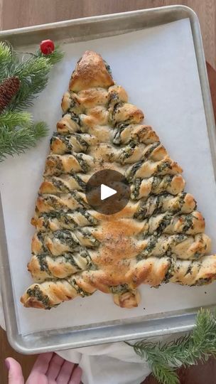 3.9K views · 57 reactions | Christmas Tree Breadsticks | If you haven't made these Christmas Tree Breadsticks stuffed with spinach dip yet, this is the year to try them! This is my most viral post - thousands... | By It's Always Autumn | Guys. These are my viral Christmas tree breadsticks that are stuffed with spinach dip. They look so impressive and taste amazing and you won't believe how easy they are to make. We start with a simple homemade spinach dip that's thick and creamy. It's full of garlic, herbs, and plenty of cheese. Then, you'll grab a tube of refrigerated pizza dough and pop that sucker open. Unroll the pizza dough onto a sheet of parchment paper and roll it out into a rectangle. Then, cut as shown to make one large triangle and two smaller ones. Then transfer the two smaller Christmas Tree Breadsticks, Christmas Tree Spinach Dip, Christmas Gift Ides, Tree Spinach, Christmas Tree Ring, Christmas Party Games For Kids, Xmas Drinks, Fun Family Christmas Games, Funny Christmas Games