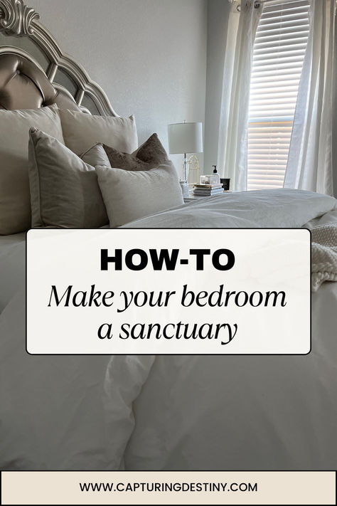 ✨ Create your dream bedroom sanctuary! 🌙 Discover tips to declutter, decorate, and design a calming space perfect for rest and relaxation. 🛌 #HomeDecor #BedroomSanctuary Simple Ways To Decorate Your Bedroom, Bedroom Sanctuary Ideas, Relaxing Bedroom Ideas, Restful Bedrooms, Bedroom Sanctuary, Bedroom Cozy, Calming Bedroom, Bedroom Tips, Calming Spaces