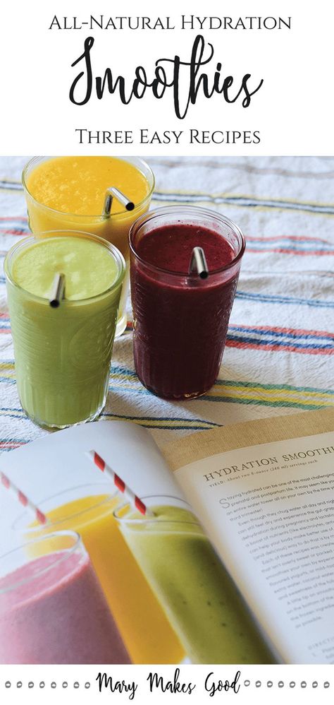 Hydration Smoothies - Three Easy Recipes from The Handmade Mama by Mary Helen Leonard Hydration Smoothie Recipes, Hydrating Smoothie Recipes, Hydration Smoothies, Heathly Drinks, Hydrating Smoothie, Postpartum Food, Super Smoothies, Natural Hydration, Smoothies Recipes