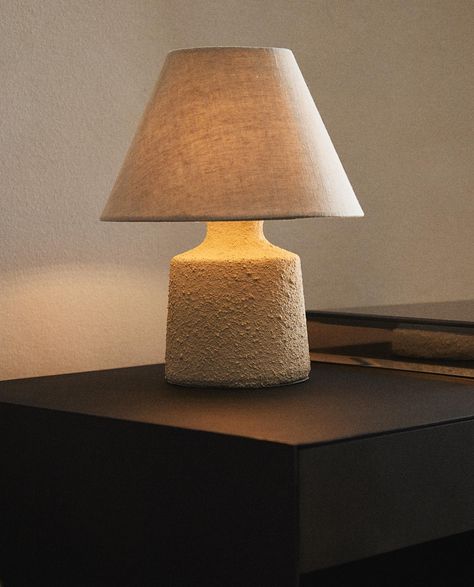 BEIGE TABLE LAMP - See all - LIVING ROOM - LAMPS & LIGHTING | Zara Home United States of America Zara Home Lamps, Small Bedside Lamps, Green Table Lamp, Chic Lamp, Pottery Lamp, Side Lamps, Mini Table Lamps, Painting Lamps, Small Table Lamp