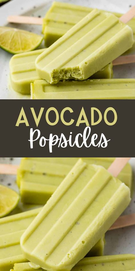 Chill out this summer with these creamy and refreshing Avocado Popsicles! 🥑🍦 Made with real avocados, they're a guilt-free treat that's packed with creamy goodness. Beat the heat and enjoy the unique flavors that will keep you coming back for more. Dive into avocado paradise today! Avocado Popsicles, Crazy For Crust, Popsicle Molds, Frozen Treat, Summer Dessert, Summer Treats, Ice Creams, Beat The Heat, Frozen Treats