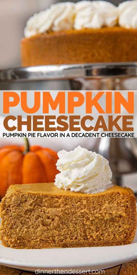 Pumpkin Cheesecake Sugar Free, Ny Style Cheesecake, Pioneer Chicken, Cheesecake Ideas, Classic Holiday Desserts, Cheesecake Pumpkin, Classic Pumpkin Pie, Delicious Holiday Desserts, Dinner Then Dessert