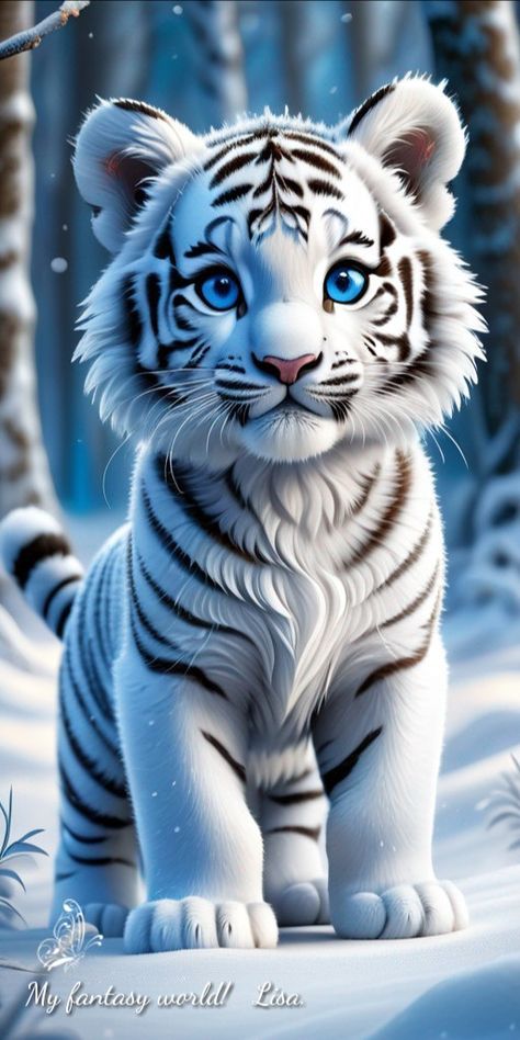 Cute White Tiger Wallpaper, Funny Tiger Drawing, White Tiger Wallpaper, White Tiger Art, Wallpaper Tiger, Real Animals, White Tigers, Wild Animal Wallpaper, ポップアート ポスター