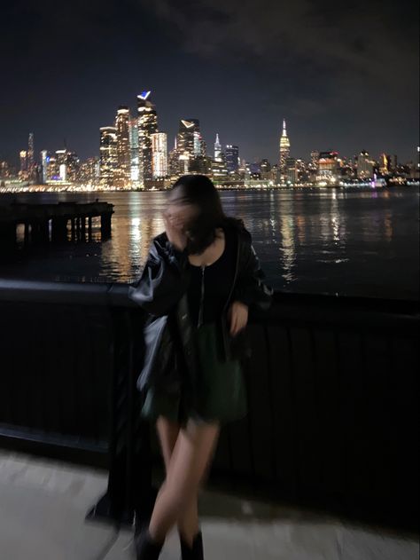 City At Night, Nyc Aesthetic, At Night, A Woman, Walking, New York, Water, Instagram