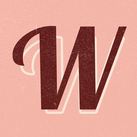 Letter W font printable a to z stylish lettering alphabet | free image by rawpixel.com / jingpixar Letter A Font Design, W Font Letter, W Aesthetic Letter, W Alphabet Design, W Letter Design, Letter W Design, Alphabet Aesthetic, Handwriting Tag, W Font