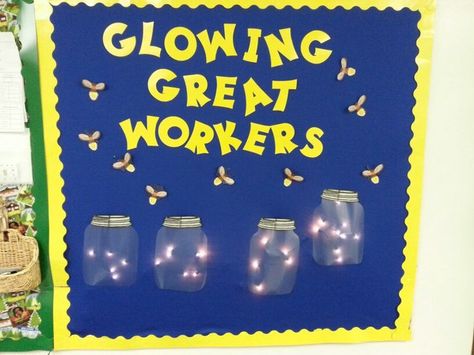 Firefly Bulletin Board Ideas | Firefly bulletin board..this was my favorite Fireflies Bulletin Board, Firefly Bulletin Board Ideas, Fireflies Classroom Theme, Firefly Bulletin Board, Firefly Classroom Theme, Firefly Theme, Seasonal Bulletin Boards, Music Bulletin Boards, Ra Themes