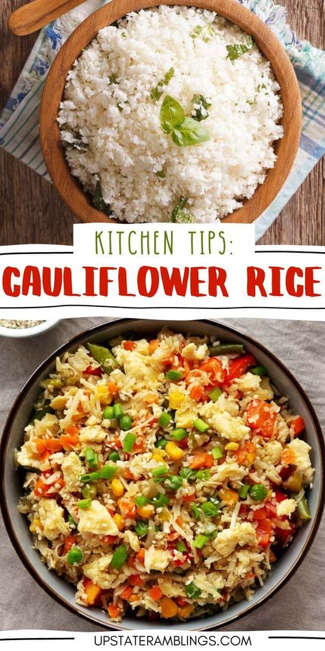 Unlock the secrets to making the most out of frozen cauliflower rice! From stir-fries to casseroles, our tips and recipes will help you whip up healthy, delicious meals in no time. Ideal for anyone looking to add more vegetables to their diet without sacrificing flavor. Cauliflower Rice Recipes Frozen, Rice Add Ins, Frozen Cauliflower Rice Recipes, Frozen Cauliflower Recipes, Upstate Ramblings, Rice In The Microwave, Breakfast Sides Dishes, Frozen Cauliflower, Breakfast Sides