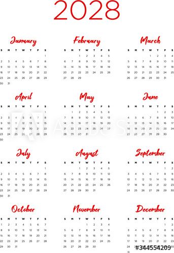 Annual calendar in A4 format for 2028 year #AD , #calendar, #Annual, #year, #format 2025 Year, Annual Calendar, Graphics Layout, Graphics Design, Graphic Design, Design