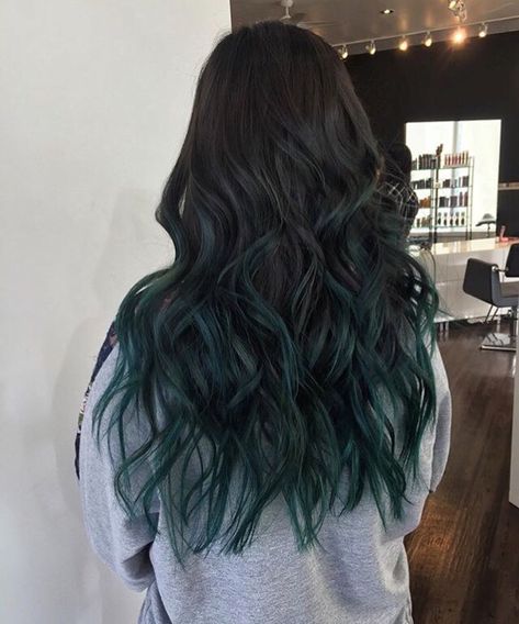 My emerald green balayage hair done at Fox & Beau Salon by Phil. Dark Green Hair, Highlights Ideas, Balayage Color, Blue Highlights, Ombré Hair, Hair Treatments, Hair Color For Women, Wacky Hair, Hair Color Highlights