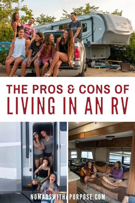 Pros and cons of living in an RV full time Living In An Rv Full Time, Luxury Rv Resorts, Living In An Rv, Full Time Rv Living, Travel Trailer Living, Living Hope, Rv Homes, Luxury Rv, Trailer Living