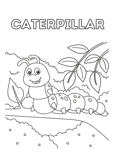 free printable caterpillar coloring page Caterpillar Coloring Page, Bugs Coloring Pages, Bee Coloring, Tumblr Coloring Pages, Bug Coloring Pages, Fnaf Coloring Pages, Preschool Garden, Garden Coloring Pages, Bee Coloring Pages