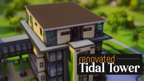 Renovated Tidal Tower Dormitory | viiavi on Patreon Dormitory Room, Sims 4 House Design, Sims House Design, Sims 4 Houses, Sims House, Sims 4 Mods, Sims Cc, Bird House, Sims 4